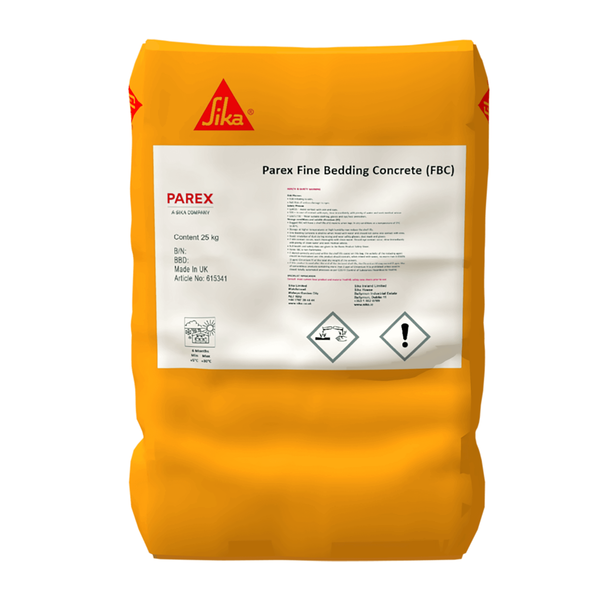Parex Fine Bedding Concrete (fbc) Pack 25kg 615341 Gbr